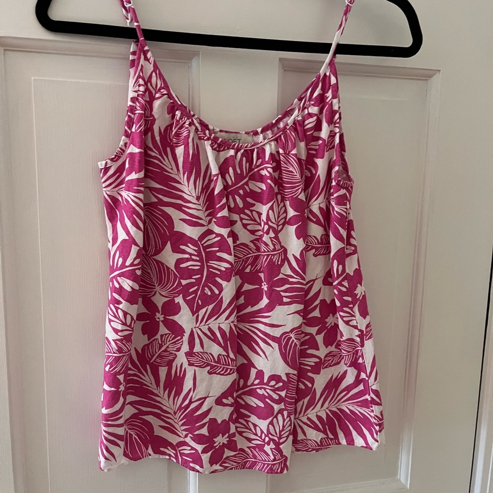 Loft tropical linen tank.